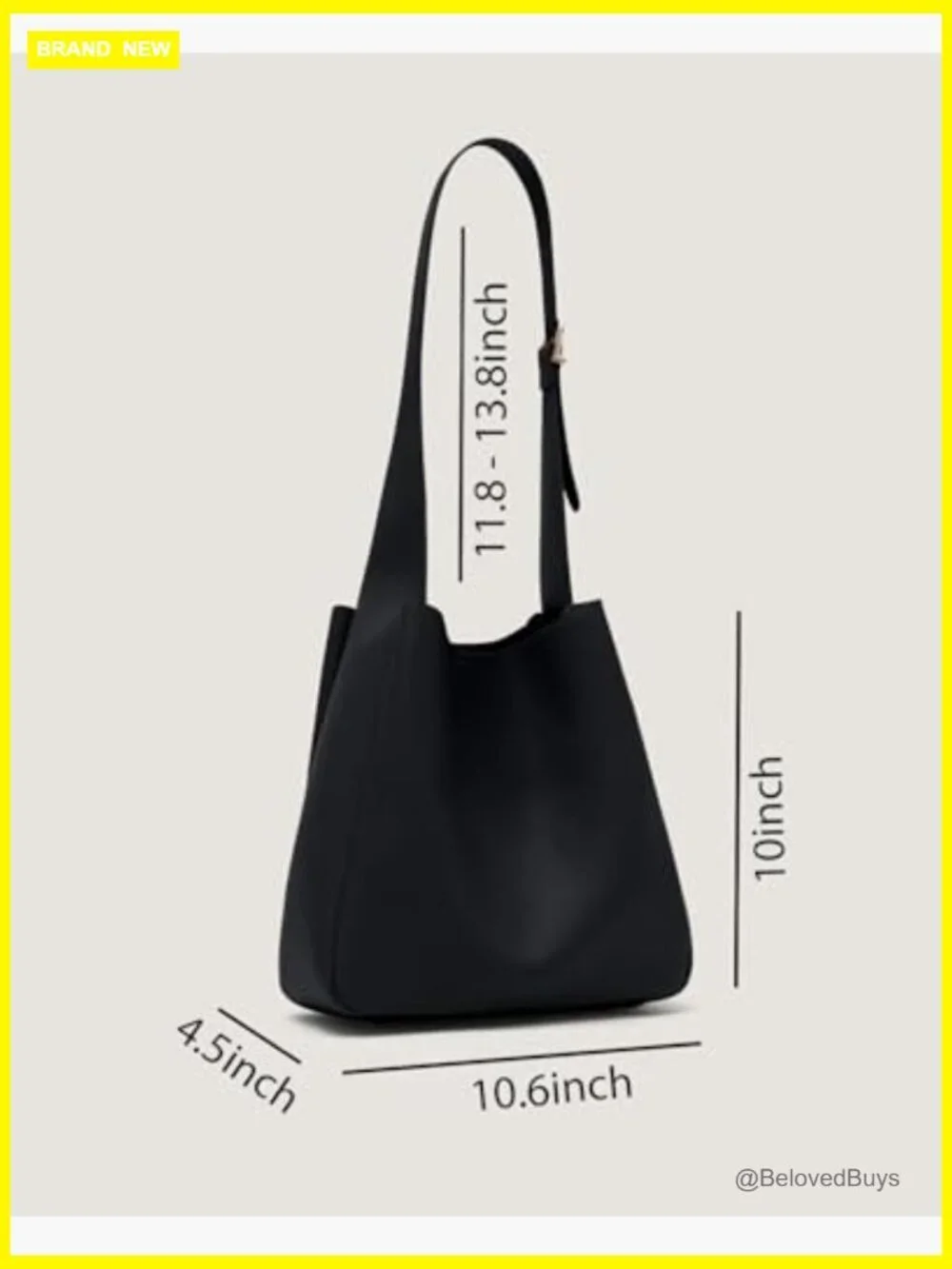Slouchy Hobo Tote - Vegan Leather Shoulder Bag Medium